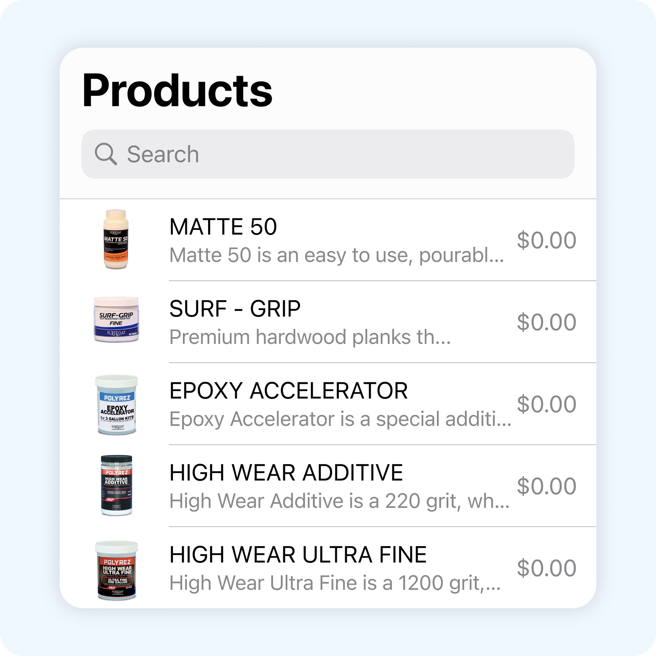 Product Listings